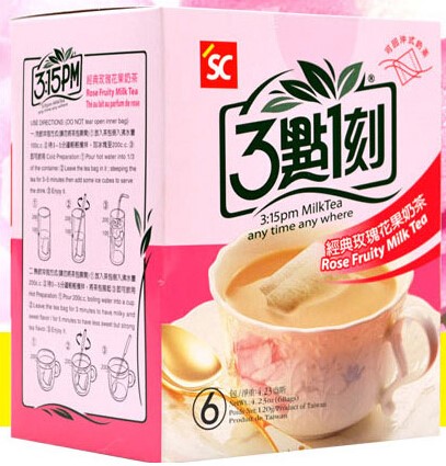 3点1刻【经典玫瑰花果奶茶】台湾进口 可回冲式奶茶 (5袋装) 5x20g