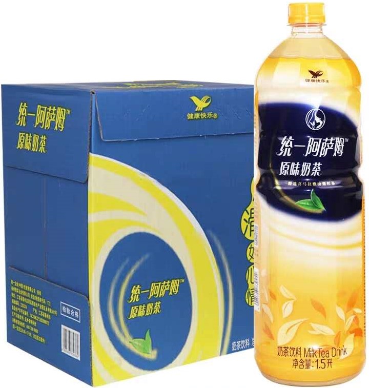 统一【阿萨姆奶茶】原味奶茶 (1箱6大支) 6x1.5L