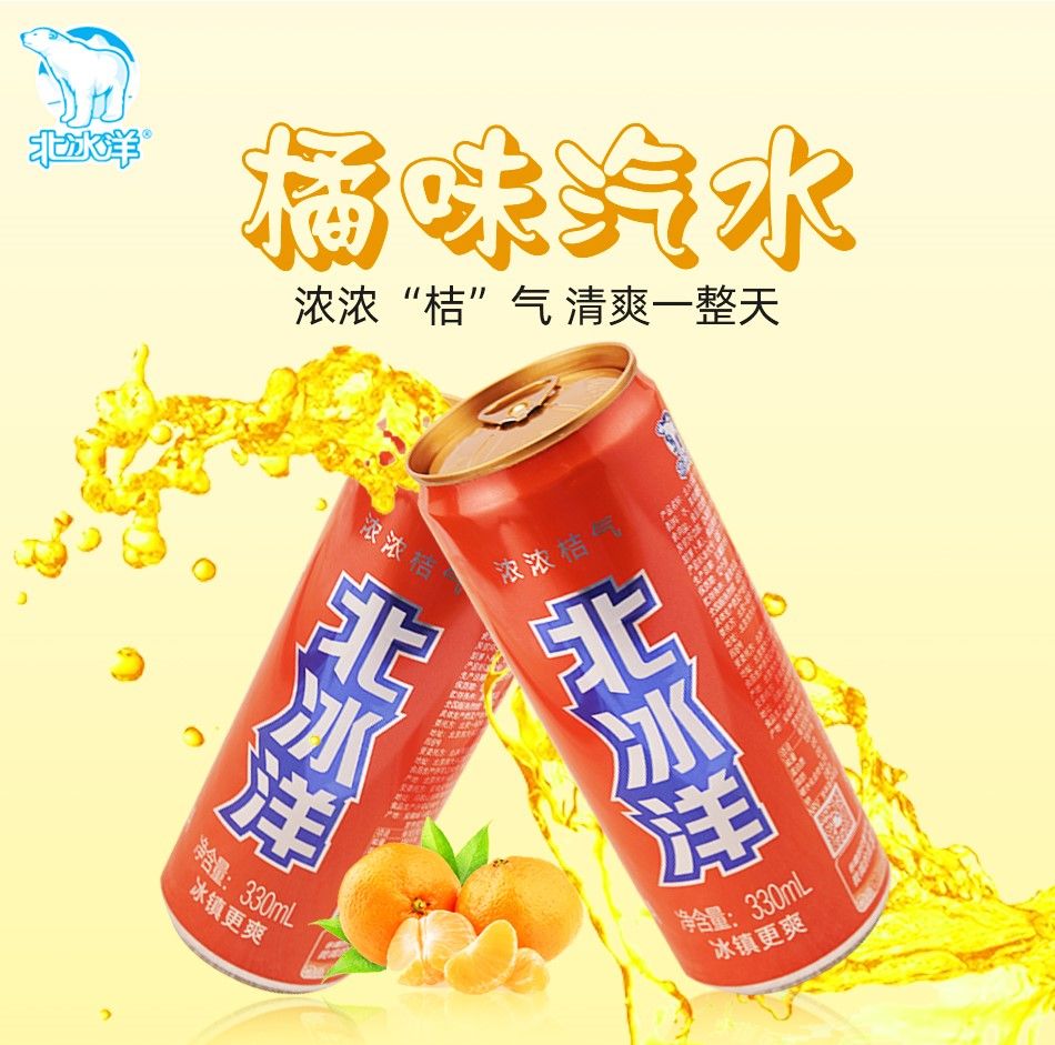 北冰洋【橘子/桔子】汽水 330ml