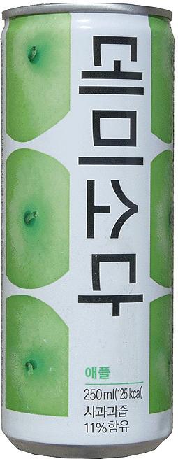 DEMISODA 【苹果味】碳酸汽水 韩国进口 网红饮料 250ml