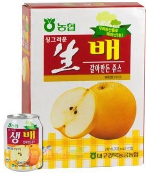 NONGHYUP【韩国秋梨汁】韩国进口 带雪秋果肉 (1箱12罐) 12x240ml