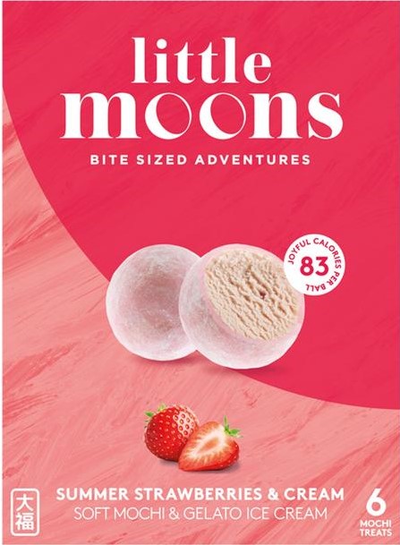 小月亮 冰淇淋糯米糍【草莓奶油味】日本麻薯夹心冰淇淋 6x32g