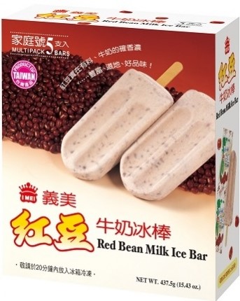 義美 牛奶冰棒【红豆味】台湾进口 冰淇淋雪糕 (5支装) 437.5g