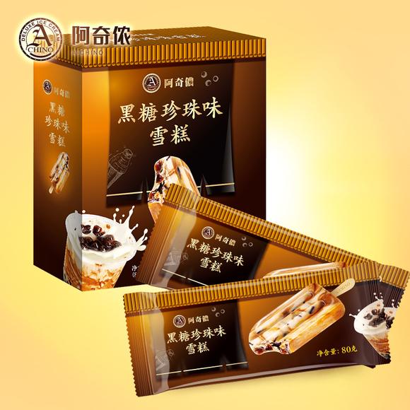 阿奇侬 黑糖珍珠奶茶冰棒 (4支装) 320g