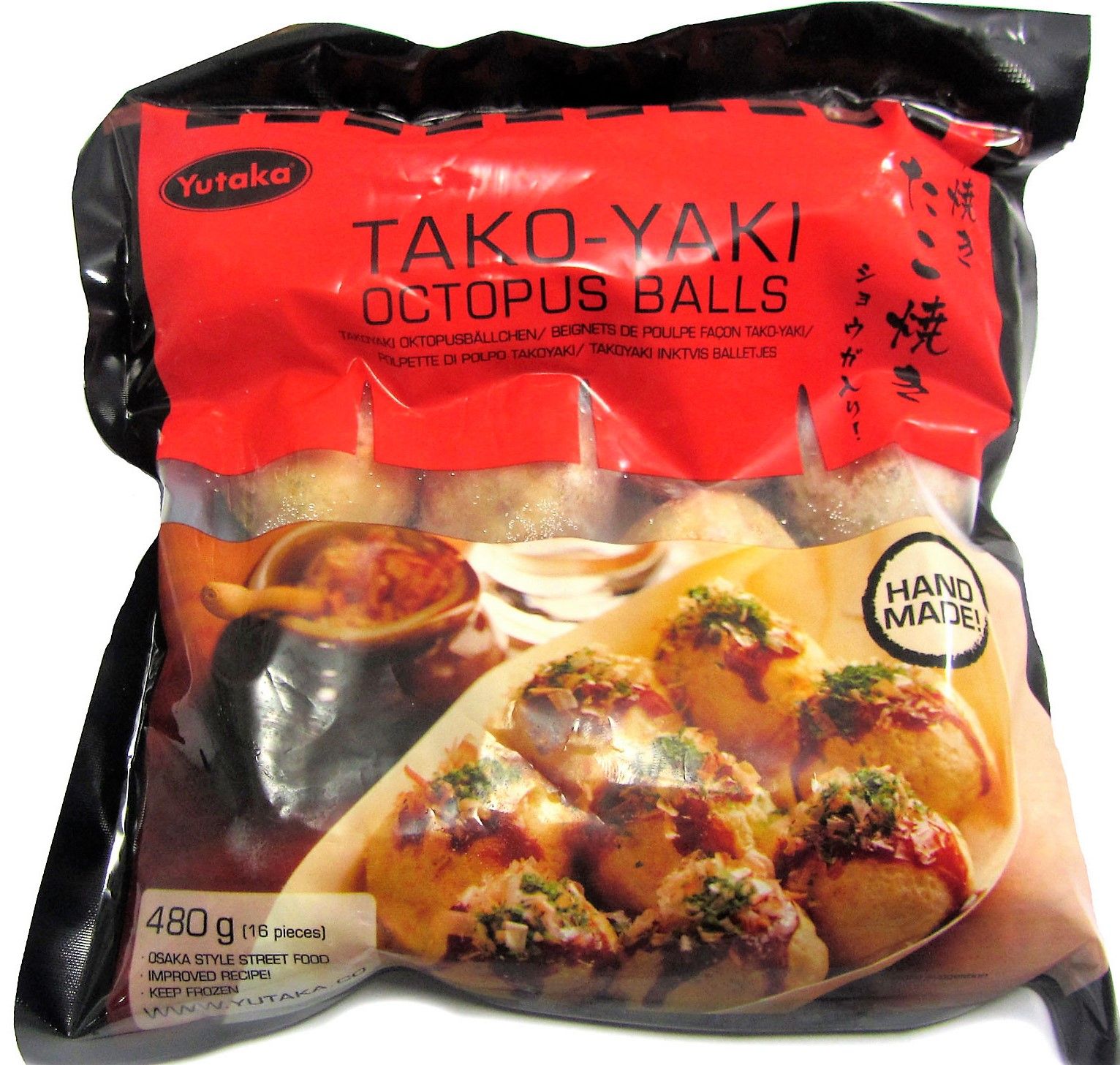 Yutaka【章鱼小丸子】速冻日式章鱼烧 回热即食 (16个) 480g