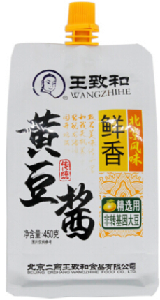 王致和【黄豆酱】鲜香 北京风味 (袋装 挤压式) 450g