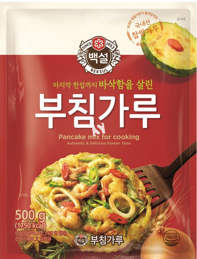BEKSUL 【煎饼粉】韩国进口 韩式泡菜煎饼海鲜饼牡蛎饼蔬菜饼专用粉 500g