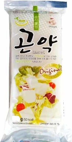 KONN【魔芋白板】韩国进口 低卡魔芋块白魔芋片 250g