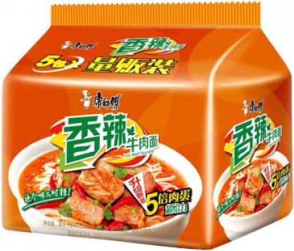 康师傅【香辣牛肉面】(5袋装) 5x96g