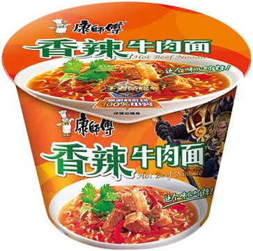 康师傅【香辣牛肉面】(桶装) 105g