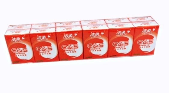 洁柔【纸手帕】4层厚面纸巾 湿水不易破 (12包装)