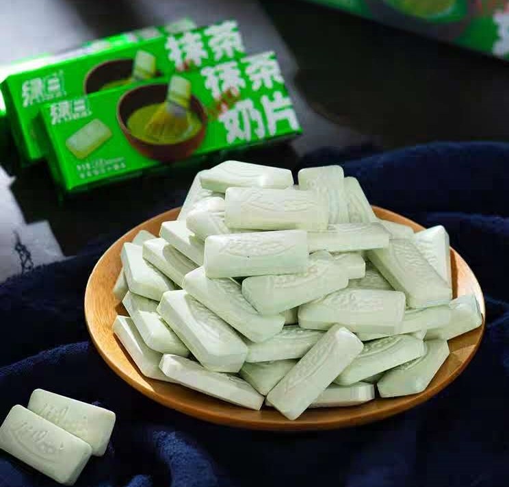 绿白【抹茶奶片】新西兰奶源 抹茶味牛奶片糖果 (12颗/1排) 26g