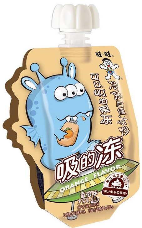 旺旺【吸的冻 - 香橙味】吸吸果冻 冷冻后是香橙冰沙/冰淇淋碎碎冰 80g