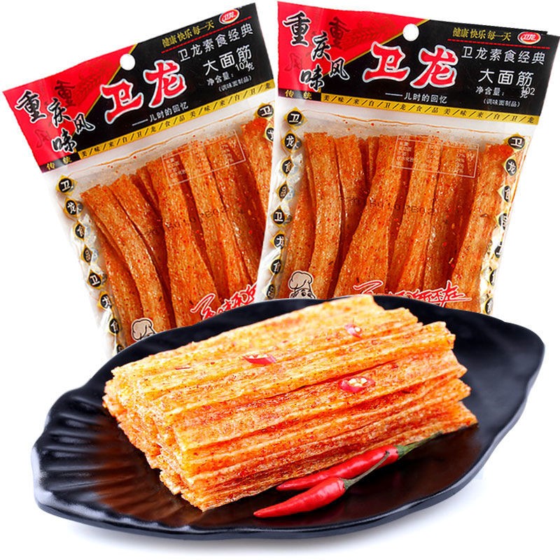 卫龙【大辣条】透明包装大面筋 经典怀旧零食 102g