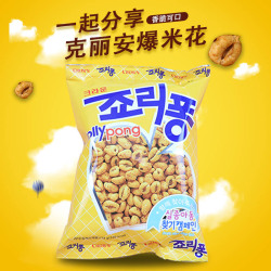 CROWN【大麦粒爆米花】韩国进口 粗粮甜麦仁零食 早餐营养麦片泡牛奶 74g
