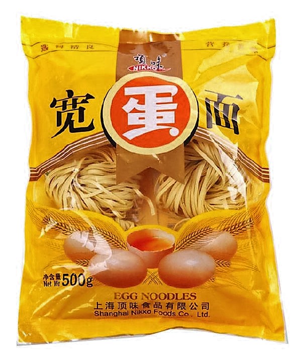 顶味【宽蛋面】爽滑鸡蛋面条 500g