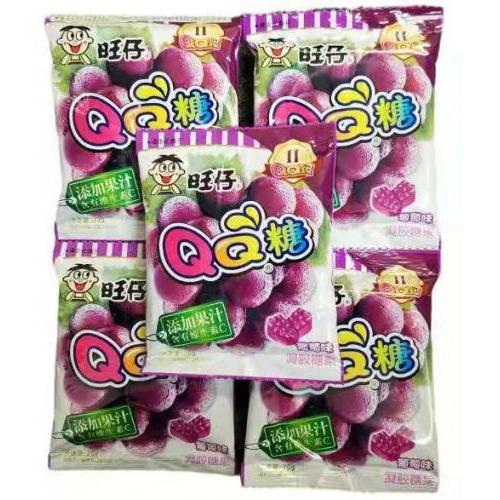 旺旺 旺仔 QQ糖 水果软糖【葡萄味】(5袋装) 5x20g