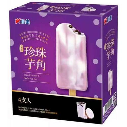 小美【QQ棉珍珠芋角雪糕】台湾进口 冰淇淋/冰棒 (4枚入) 320g