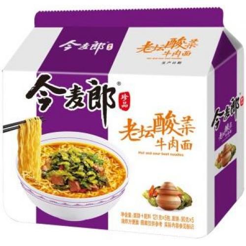 今麦郎 老坛酸菜牛肉面 (5袋装) 5x120g