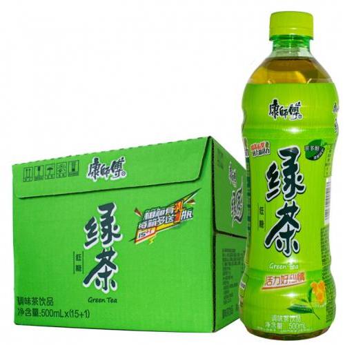康师傅【绿茶 - 低糖】(1箱15支) 15x500ml