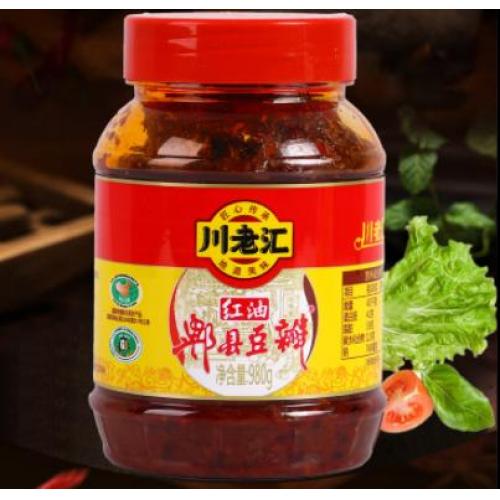 川老汇【红油郫县豆瓣】红油辣豆瓣酱 980g