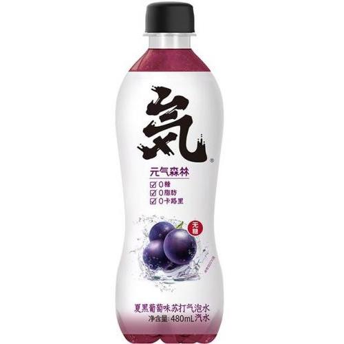 元气森林 苏打气泡水【夏黑葡萄味】480ml