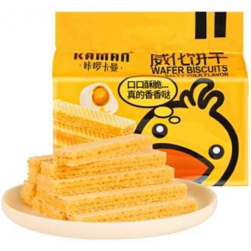 卡曼小黄鸭【咸蛋黄味威化饼干】(袋装) 218g