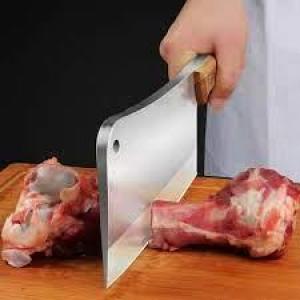 COE KNIFE 不锈钢【8寸木柄大刀】家用大号砍骨刀 切片刀 切肉刀 两用厨房用具切菜刀