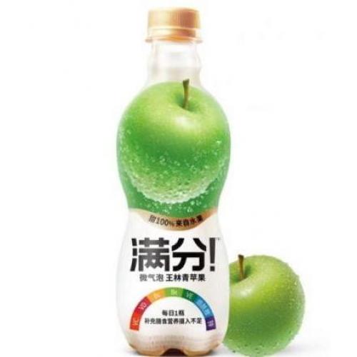 元气森林 满分微气泡果汁【青苹果味】99%果汁 380ml