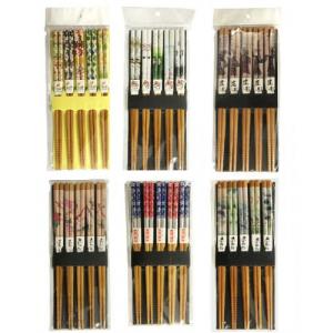 彩绘木筷子 (5对装) 随机发货