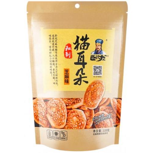 卧龙【猫耳朵 - 芝麻味】香酥猫耳酥 138g