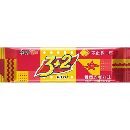 康师傅【香草巧克力味】3+2 苏打夹心饼干 125g