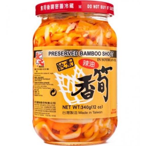 状元【辣油香笋】台湾进口 下饭菜/榨菜/酱腌菜 340g