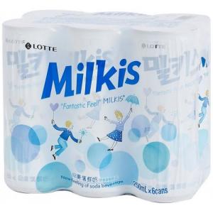 乐天 【苏打牛奶汽水】易拉罐装  (6罐装) 6x250ml