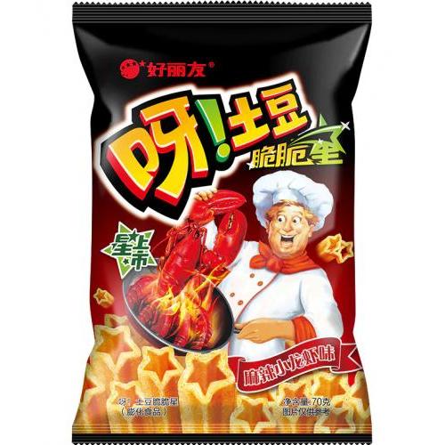 好丽友 呀土豆 脆脆王【麻辣小龙虾】70g