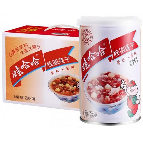 娃哈哈【桂圆莲子八宝粥】(1箱12罐) 12x360ml
