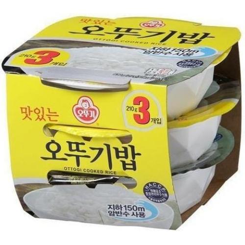 不倒翁【即食米饭】韩国进口 可微波 (3盒装) 3x210g
