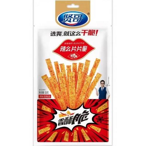 贤哥【辣么片片脆】挤压糕点 脆脆辣条片 58g