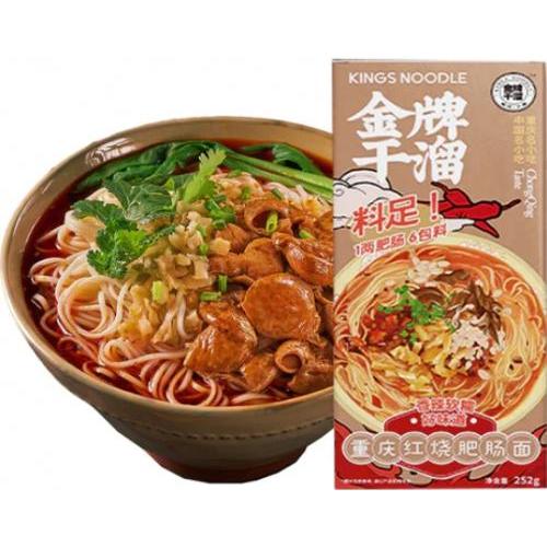 金牌干溜【重庆红烧肥肠面】内含1两肥肠 (6包料) 252g