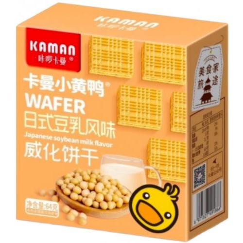 卡曼小黄鸭【日式豆乳味威化饼干】(盒装) 64g