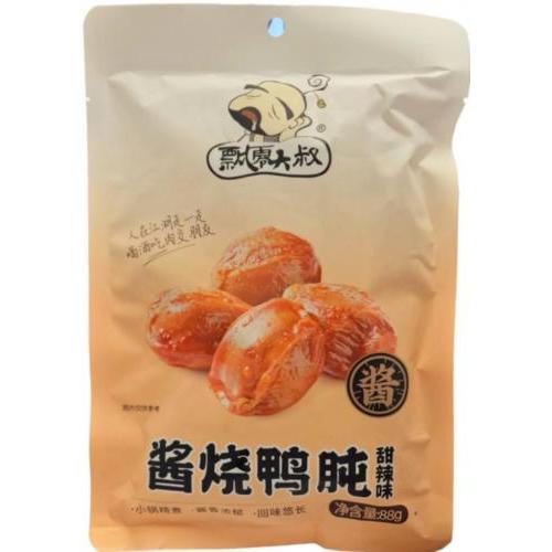飘零大叔【酱烧鸭肫 - 甜辣味】熟食卤鸭胗 即食开袋零食小吃 88g