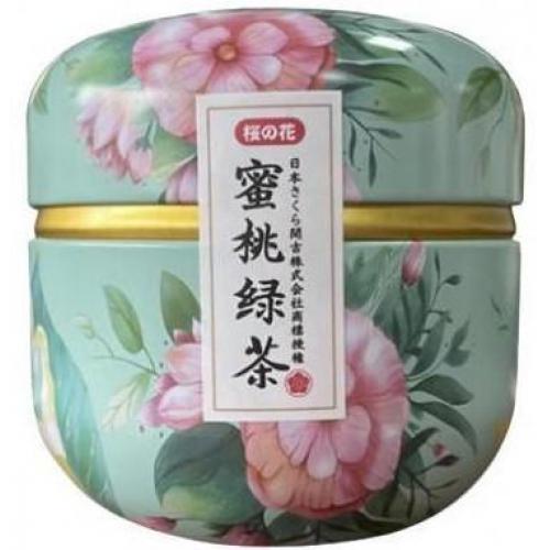 开古【蜜桃绿茶】日本樱花小花罐 (12袋装) 12x3g