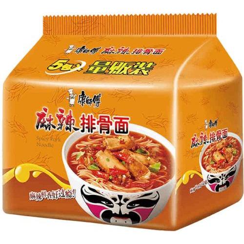 康师傅【麻辣排骨面】(5袋装) 5x105g