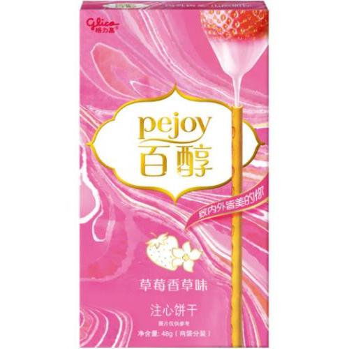 百醇【草莓香草味】注心饼干条/饼干棒 48g