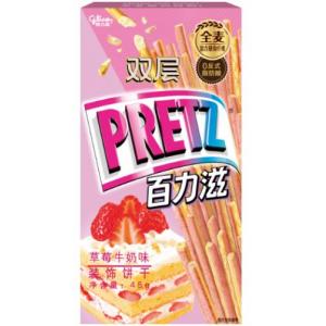 双层百力滋【草莓牛奶味】饼干棒 45g
