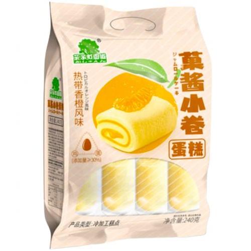 菓子町园道【菓酱小卷蛋糕 - 热带香橙风味】瑞士卷 (8枚入) 240g