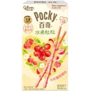 Pocky百奇【水果粒粒 - 牛奶蔓越莓味】饼干条 45g