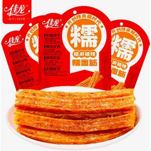 佳龙【糯面筋 - 甜辣味】辣条/辣棒 106g