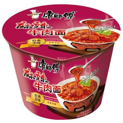 康师傅【麻辣牛肉面】(桶) 112g