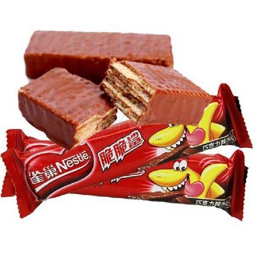 雀巢 脆脆鲨威化夹心饼干【巧克力味】4条 4x20g